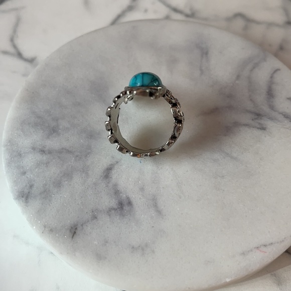 Turquoise & Black Stone Ring Bundle - Picture 4 of 17